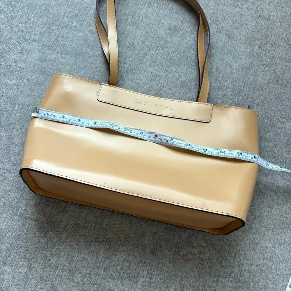 Lamarthe Tan Leather Shoulder Bag - Picture 6 of 8